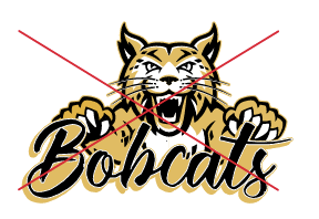 PHSC Bobcat logo with unapproved font