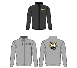 PHSC branded zip up hoodies