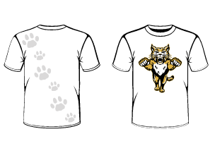 PHSC branded white t-shirts