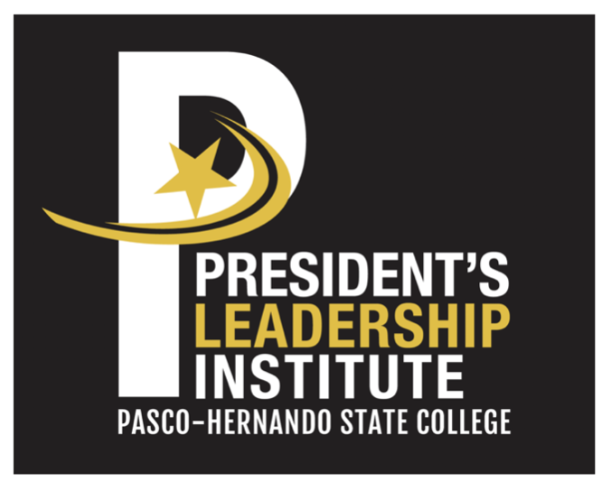 Logo of the President's Leadership Institute in black background