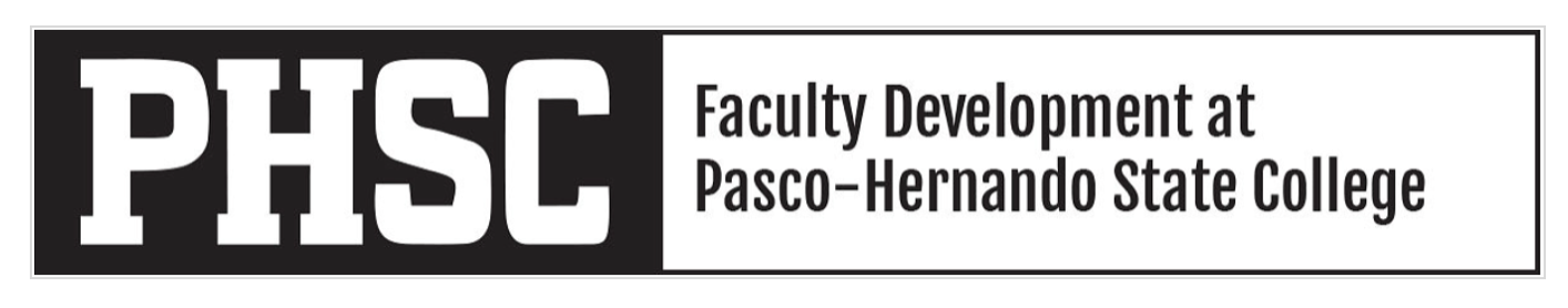 Faculty Development at Pasco-Hernando State College in black